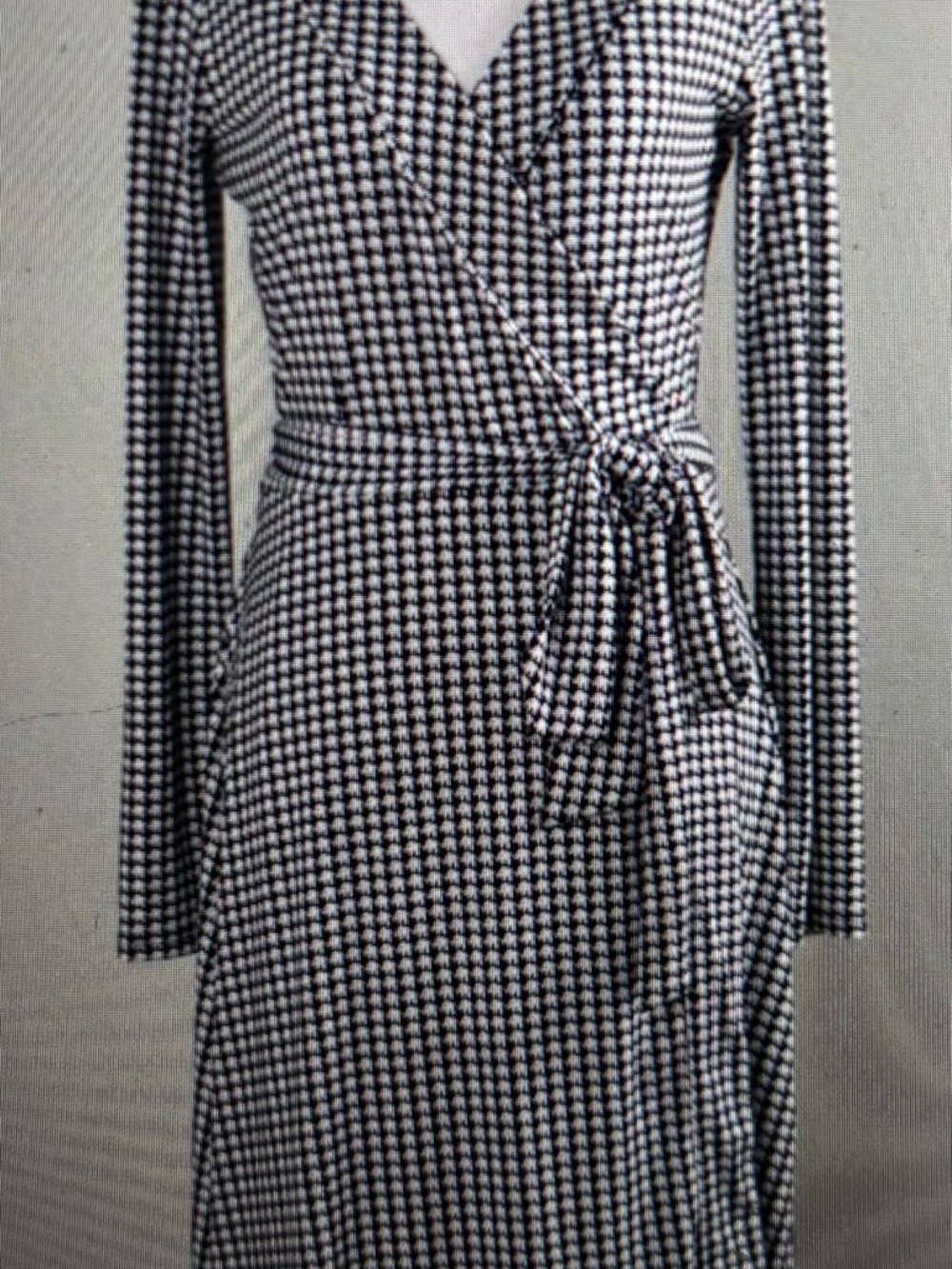 Banana Republic Navy and White Elephant Wrap Dress with Tie Waist